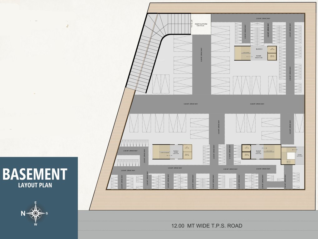  aarohi elegance A, B, C Basement Cluster Plan