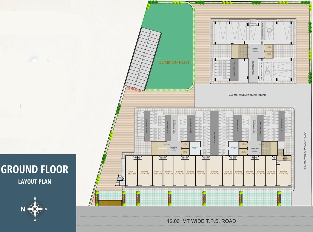  aarohi elegance A, B, C Ground Cluster Plan