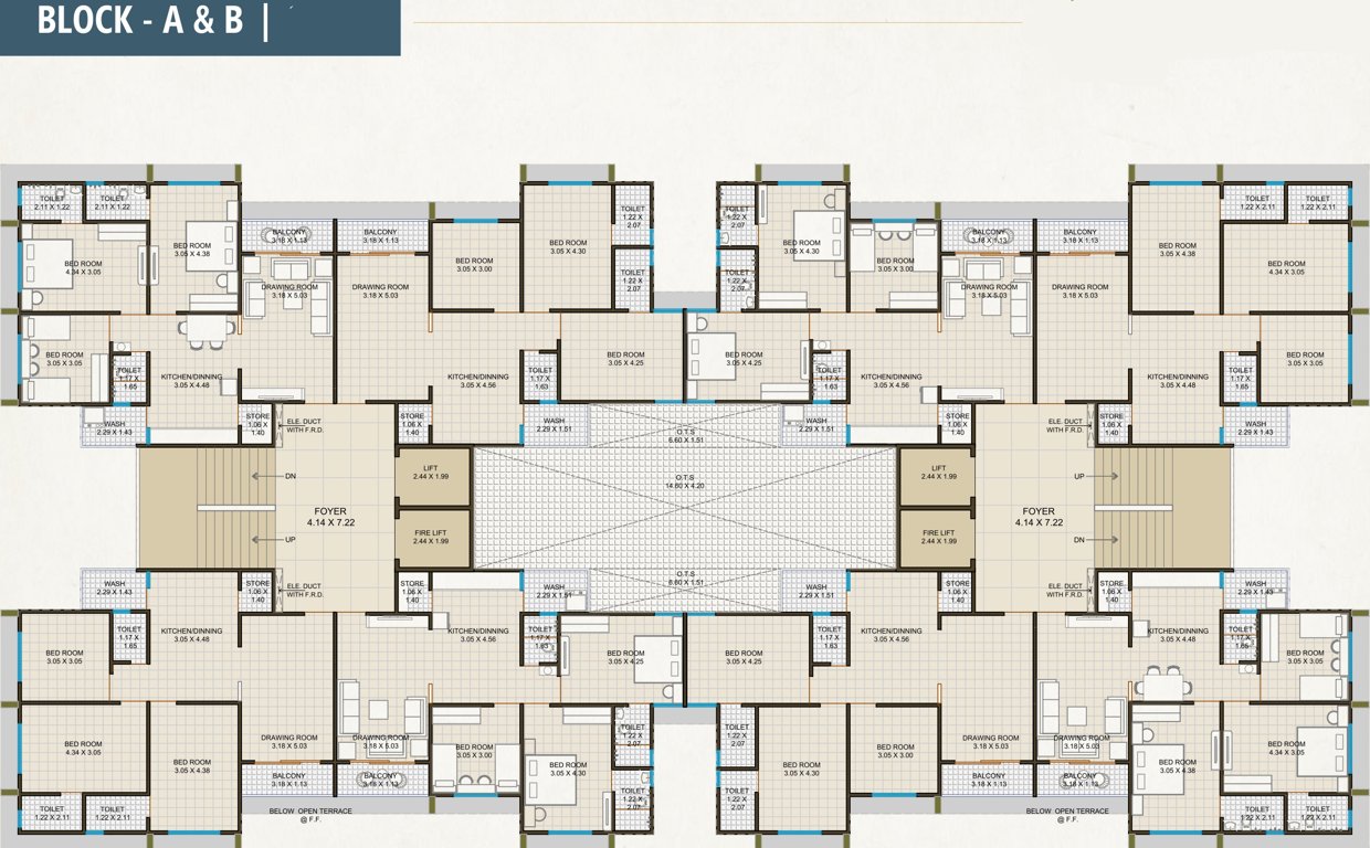  aarohi elegance A, B, CTypical Cluster Plan