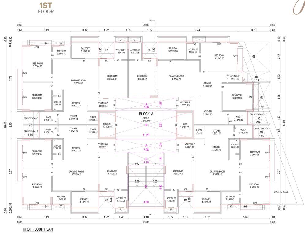  rich wood A Cluster Plan For 1st Floor