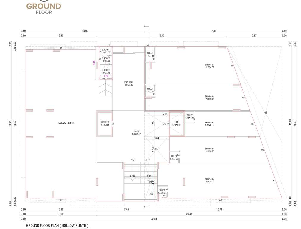  rich wood A Ground Cluster Plan