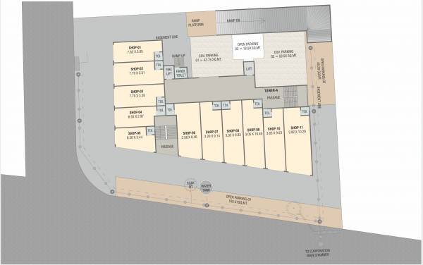  soham-resicom Tower A Cluster Plan For Ground Floor