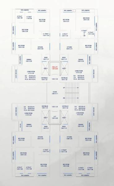  parkside Block A Cluster Plan from 1st to 13th Floor