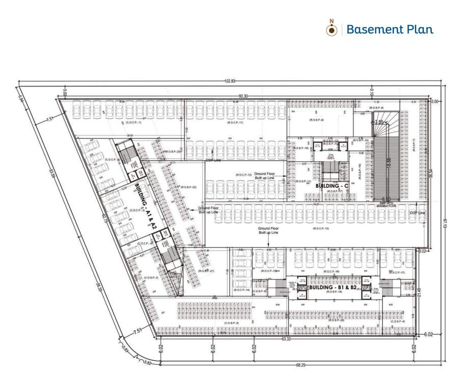  antillia skyline Block A1, A2, B1, B2 & C Cluster Plan For Bssement