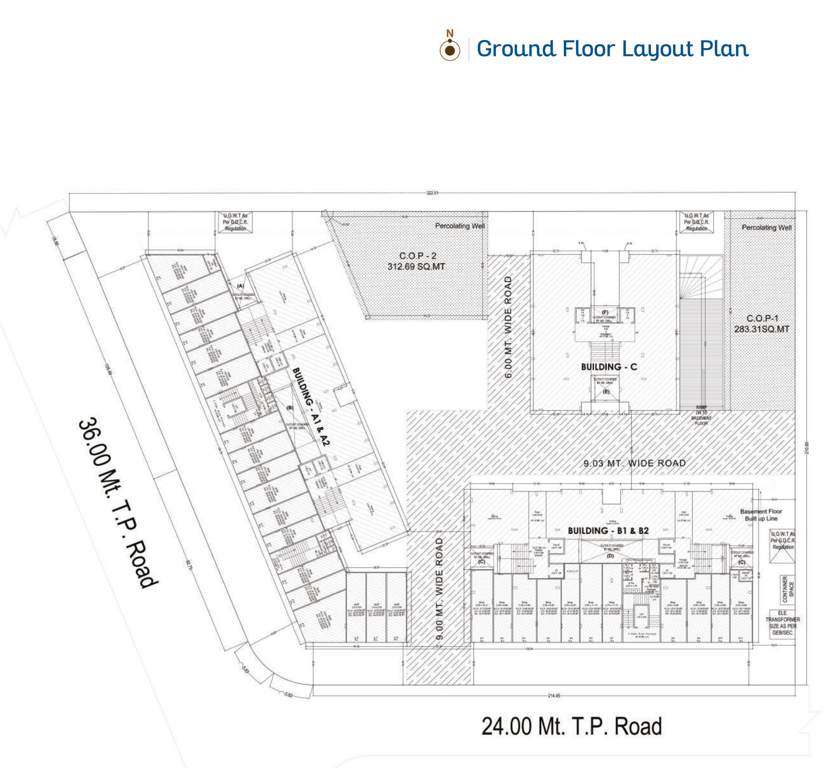  antillia skyline Block A1, A2, B1, B2 & C Cluster Plan For Ground Floor