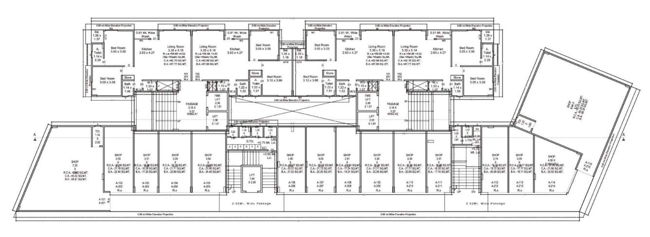  antillia skyline Block A1 & A2 Cluster Plan from 1st to 2nd Floor