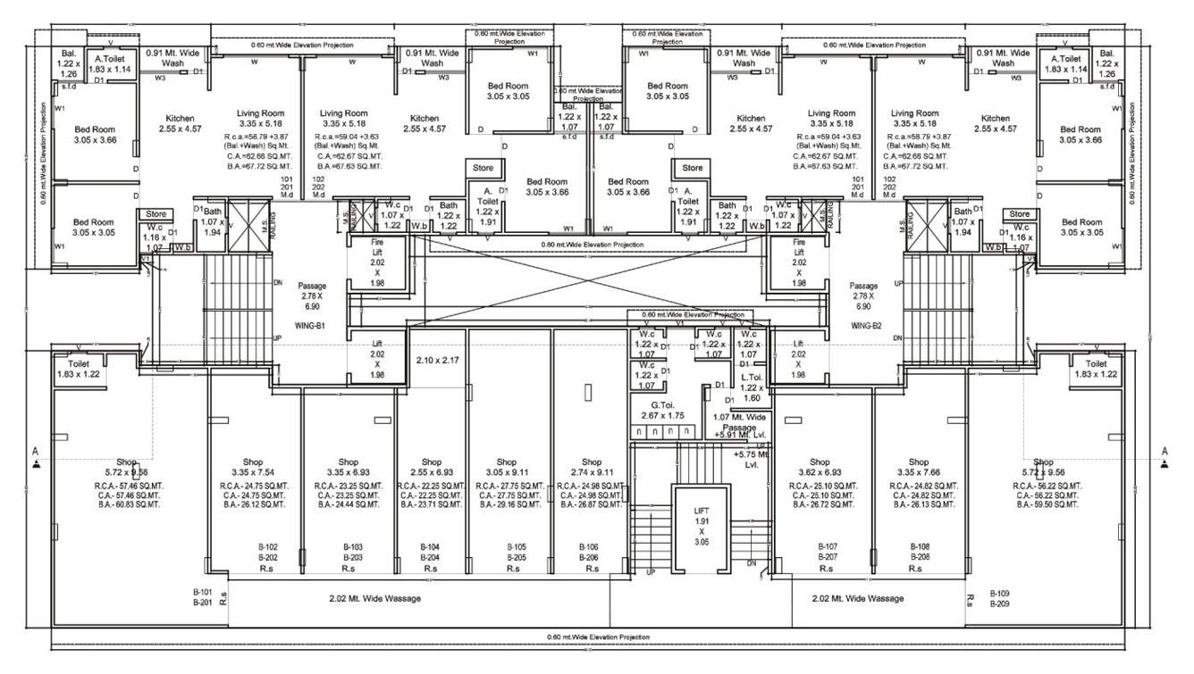  antillia skyline Block B1 & B2 Cluster Plan from 1st to 2nd Floor