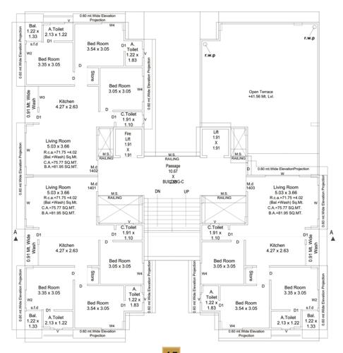  antillia-skyline Block C Cluster Plan for 14th Floor