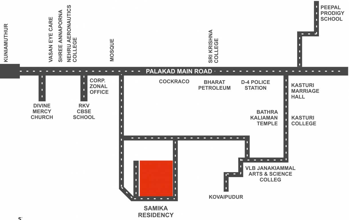  samika residency Location Plan