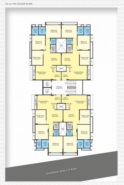  rangam-square Shree Rangam Square Cluster Plan from 1st to 7th Floor