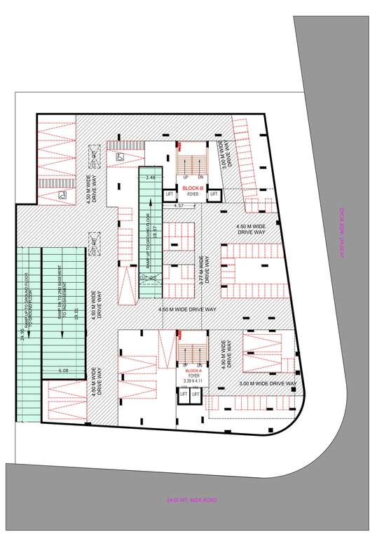  omkar lifestyle Block A & B Cluster Plan For 1st Basement 