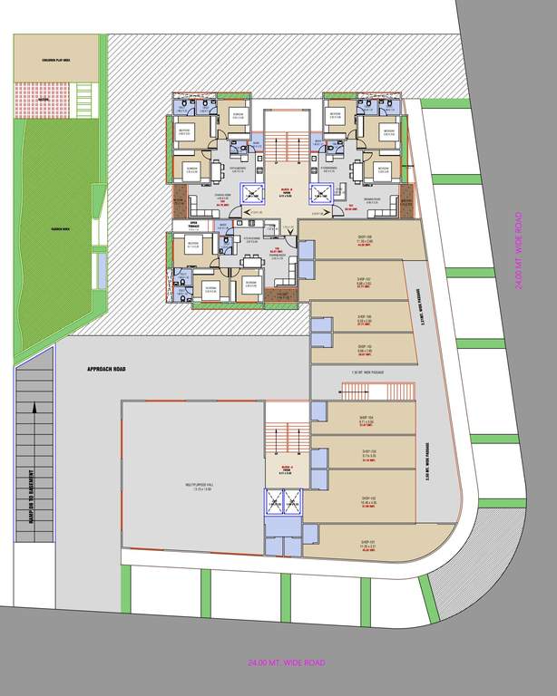  omkar lifestyle Block A & B Cluster Plan for 1st Floor