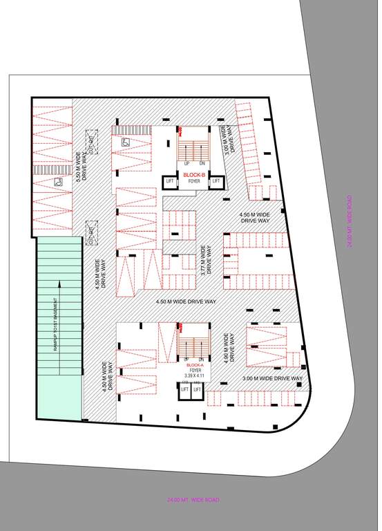  omkar lifestyle Block A & B Cluster Plan For 2nd Basement