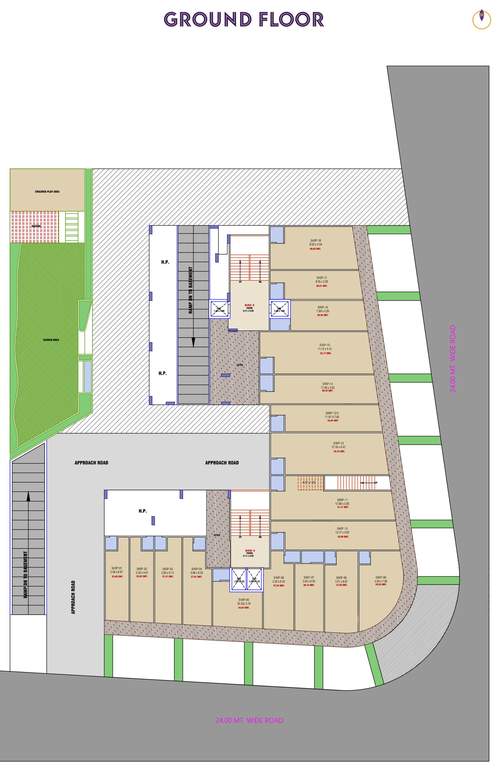 omkar lifestyle Block A & B Cluster Plan For Ground Floor