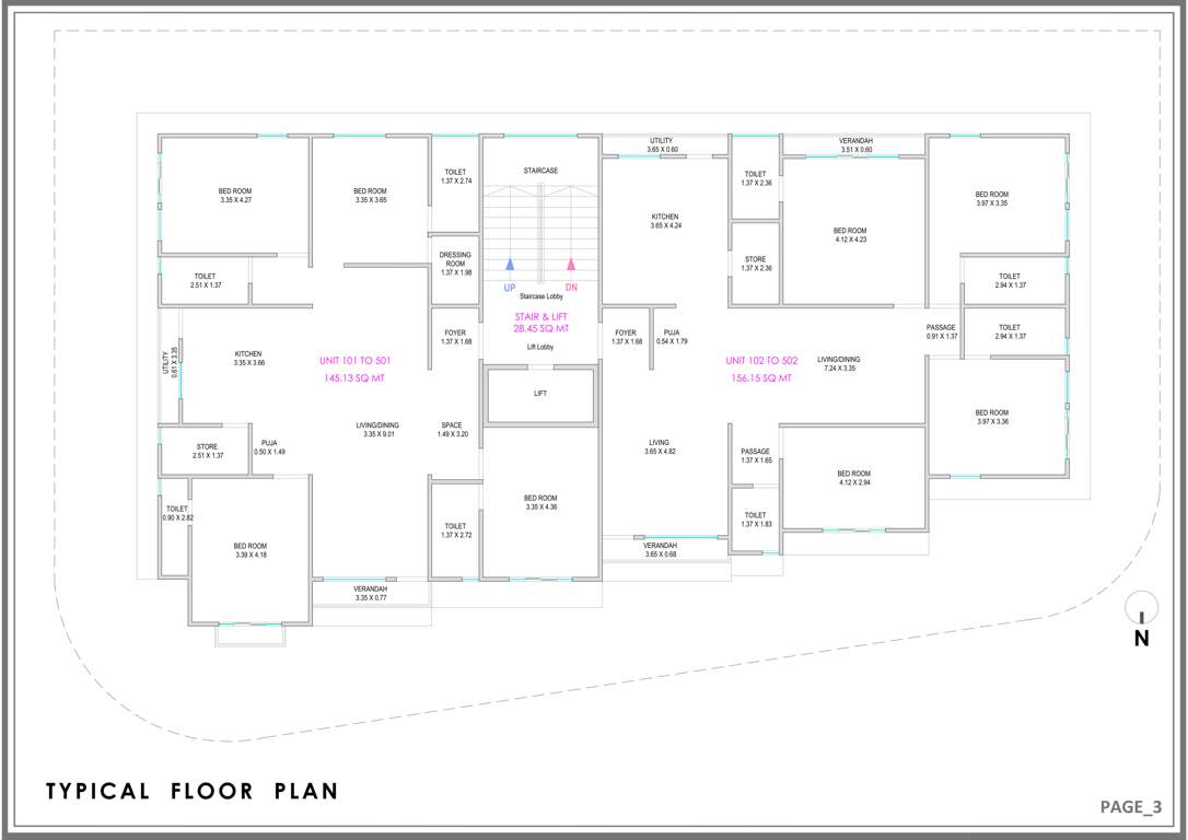  sharan bliss Sharan Bliss Cluster Plan from 1st to 5th Floor