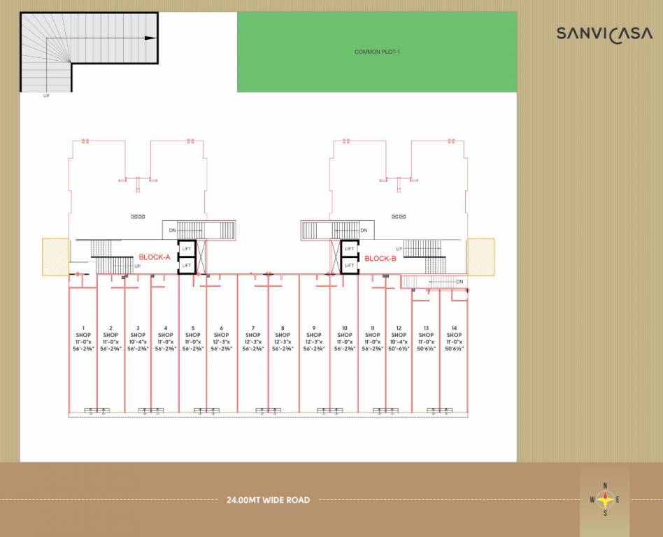  sparsh Block A & B Cluster Plan For Ground Floor
