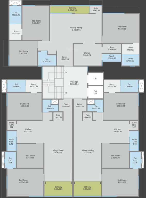 sharnam evok Sharnam Evok Cluster Plan From 2nd To 7th Floor