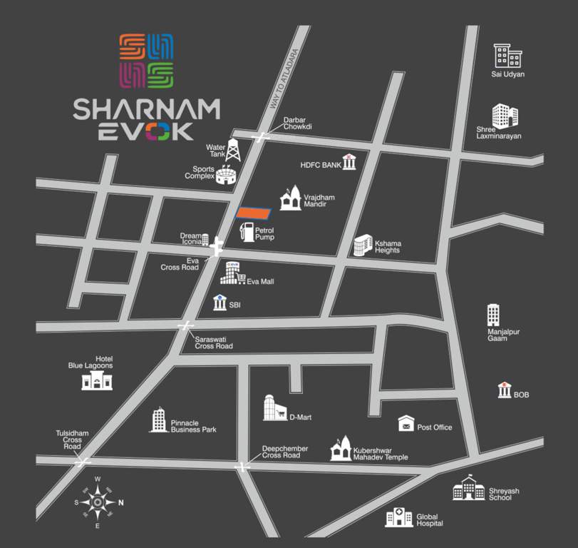 sharnam evok Location Plan