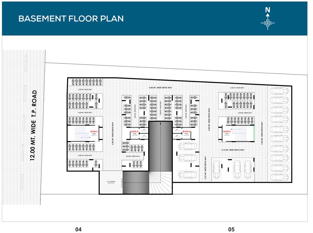  shyam height 2 Block A And Block B Basement Cluster Plan