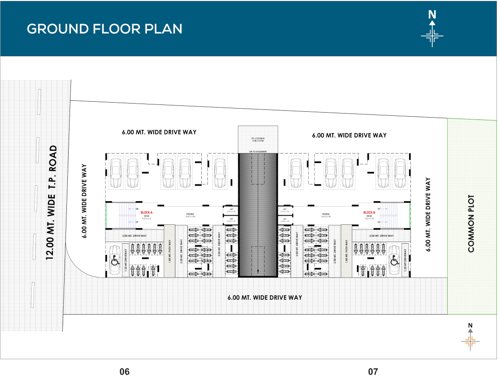  shyam-height-2 Block A And Block B Cluster Plan for ground Floor