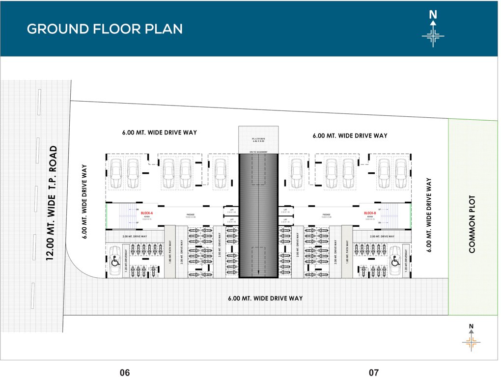  shyam height 2 Block A And Block B Cluster Plan for ground Floor