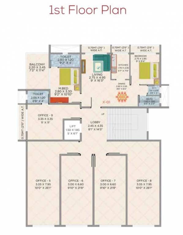  prime Prime Cluster Plan for 1st Floor