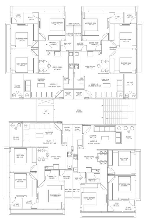  mihir apartment Mihir Apartment Cluster Plan from 1st to 5th Floor