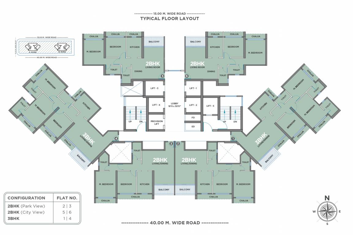  emerald GeeCee Emerald Tower A Cluster Plan
