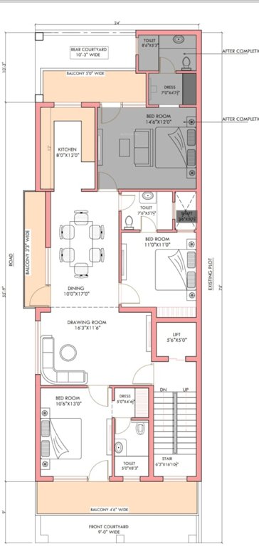  luxury floors Luxury Floors Cluster Plan from 1st to 4th Floor