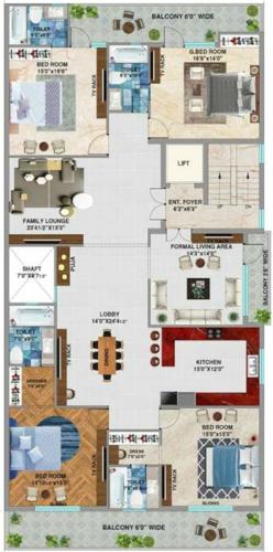  signature-floors Anshu Signature Floors Cluster Plan from 1st to 4th Floor