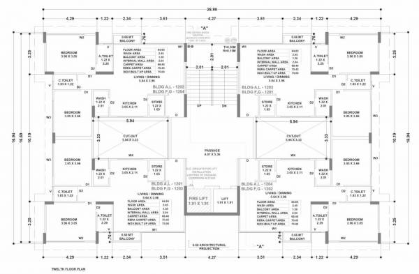 Block L & G Cluster Plan for 12th Floor ivaan-phase-i Block L & G Cluster Plan for 12th Floor