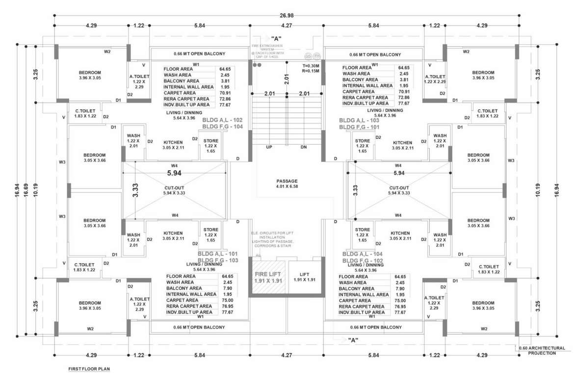  ivaan phase i Block L & G Cluster Plan for 1st Floor