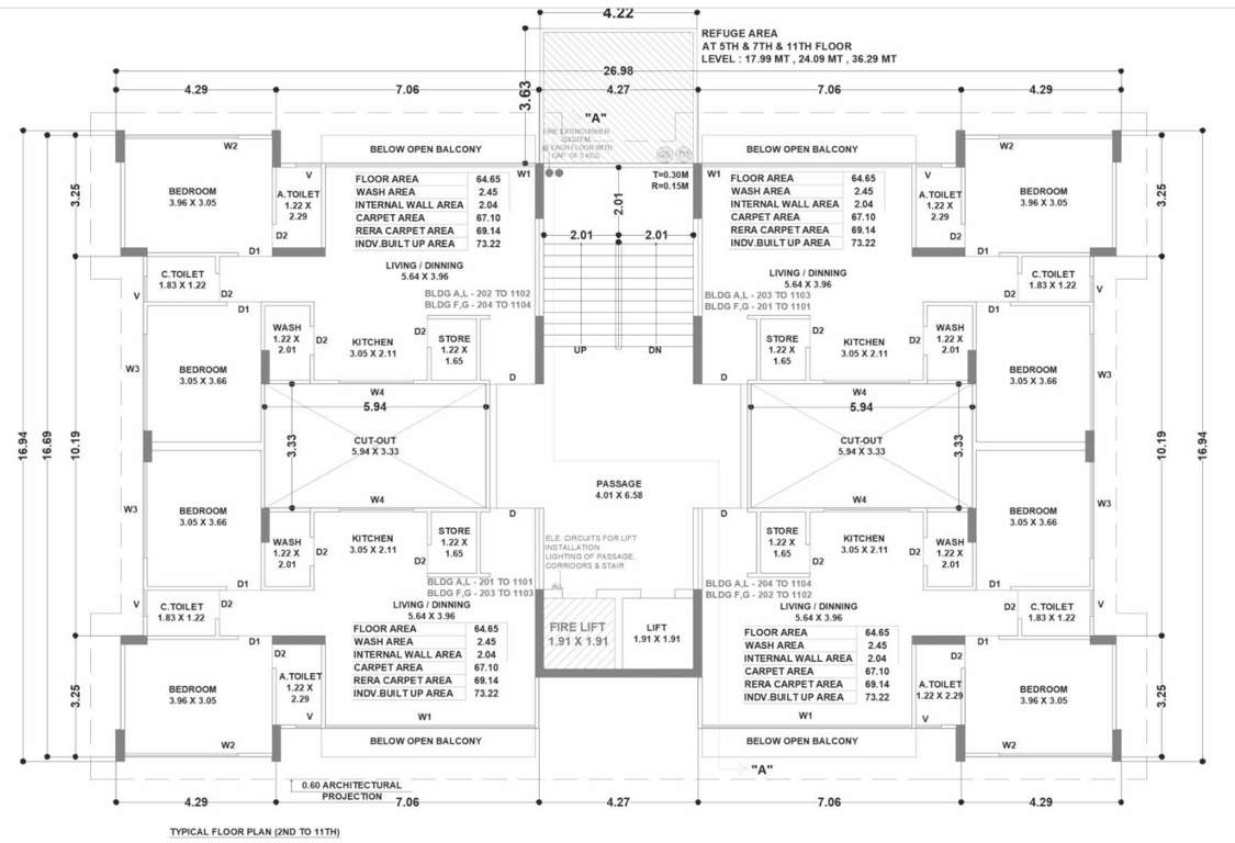  ivaan phase i Block L & G Cluster Plan from 2nd to 11th Floor
