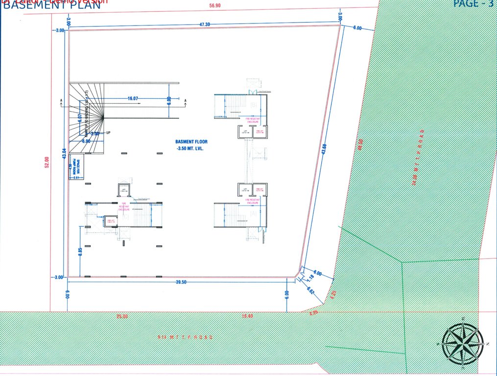 dayalji park Block A, Block B And Block C Basement Cluster Plan