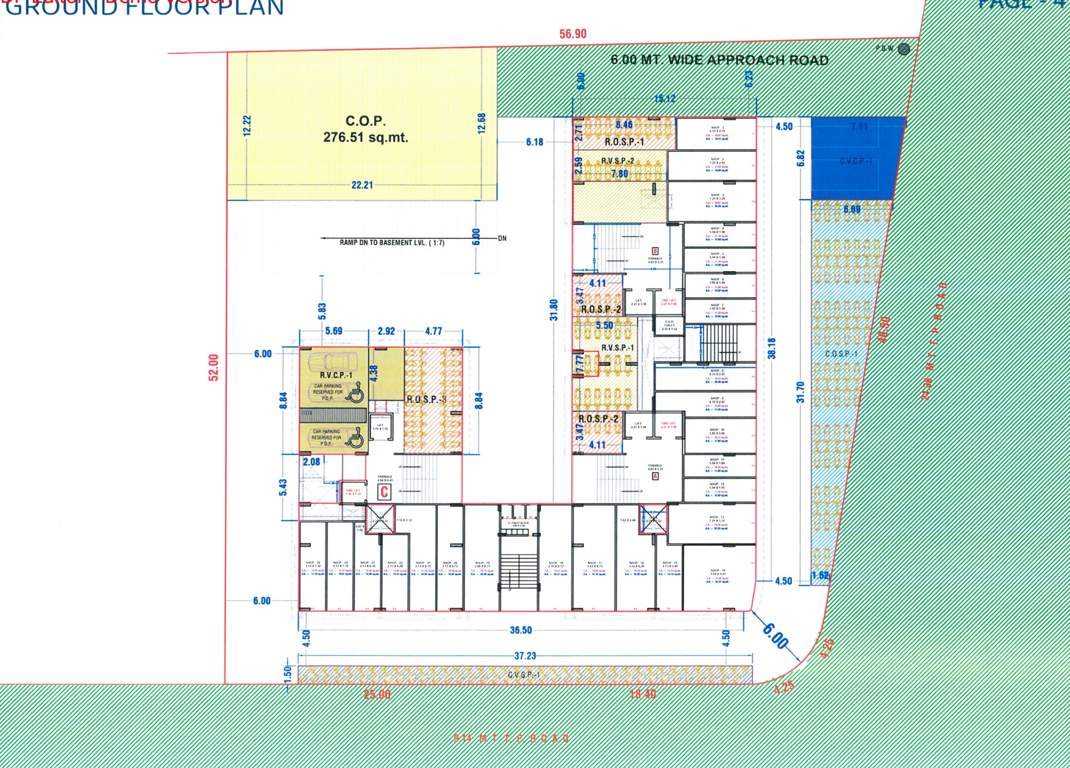 dayalji park Block A, Block B And Block C Cluster Plan for ground Floor
