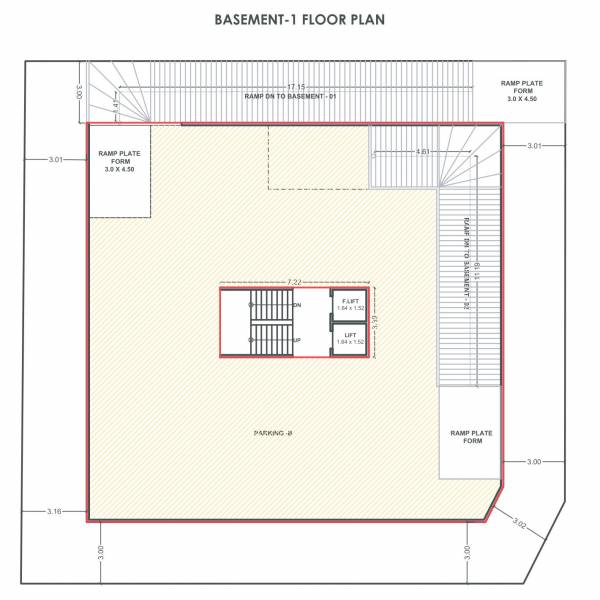 Tower A Cluster Plan For 1st Basement parshwa-hiya-harmony Tower A Cluster Plan For 1st Basement