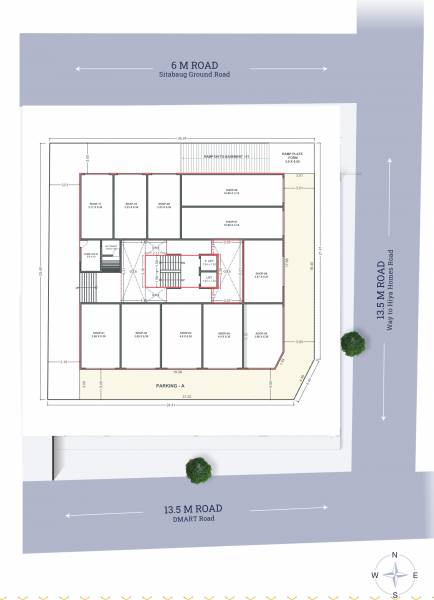 Tower A Cluster Plan For Ground Floor parshwa-hiya-harmony Tower A Cluster Plan For Ground Floor