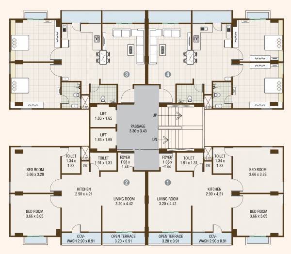  rutu-orchid Block A Cluster Plan for 7th Floor
