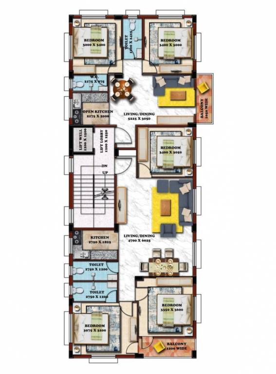  rs residency RS Residency Cluster Plan from 1st to 4th Floor