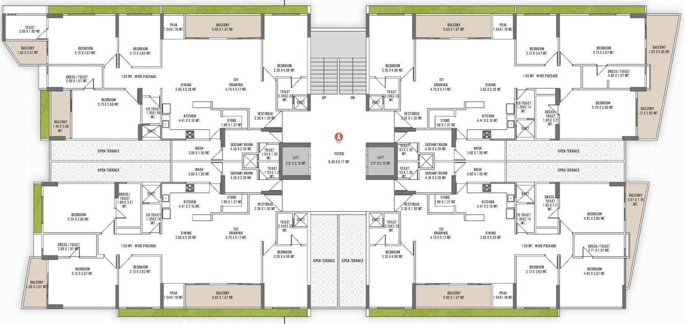  safal bliss Safal Bliss 1st Floor Cluster Plan