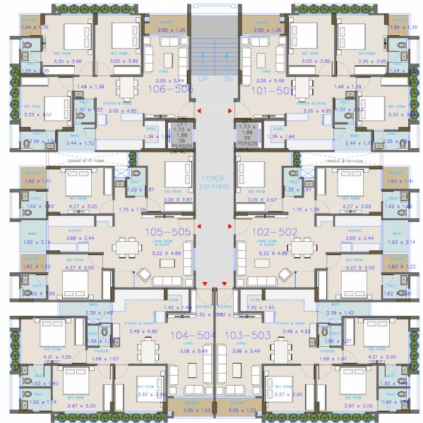 morena-apartment Morena Apartment Cluster Plan For Typical Floor Plan