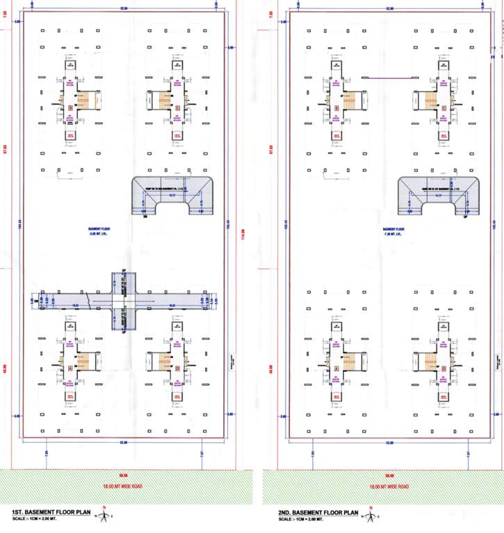  sky city luxuria Block A, Block B, Block C And Block D Basements  Cluster Plan