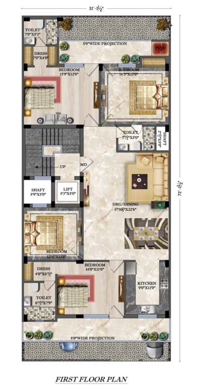  sweet home Sweet Home Cluster Plan for 1st Floor