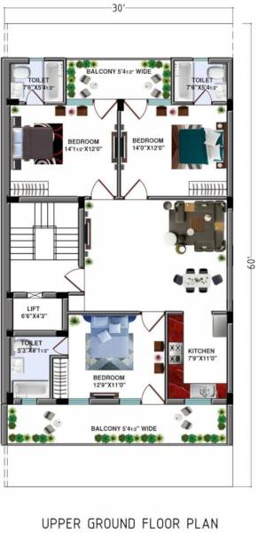  floors Cluster Plan for ground Floor