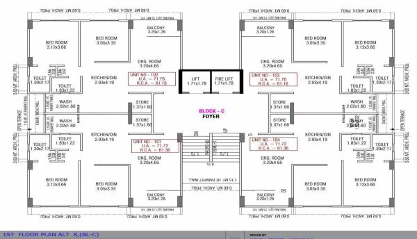  radhe-madhav Block C Cluster Plan for 1st Floor