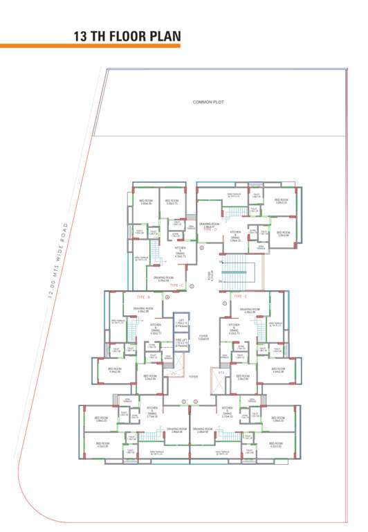  satva Satva Cluster Plan for 13th Floor