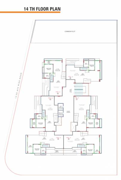  satva Satva Cluster Plan for 14th Floor