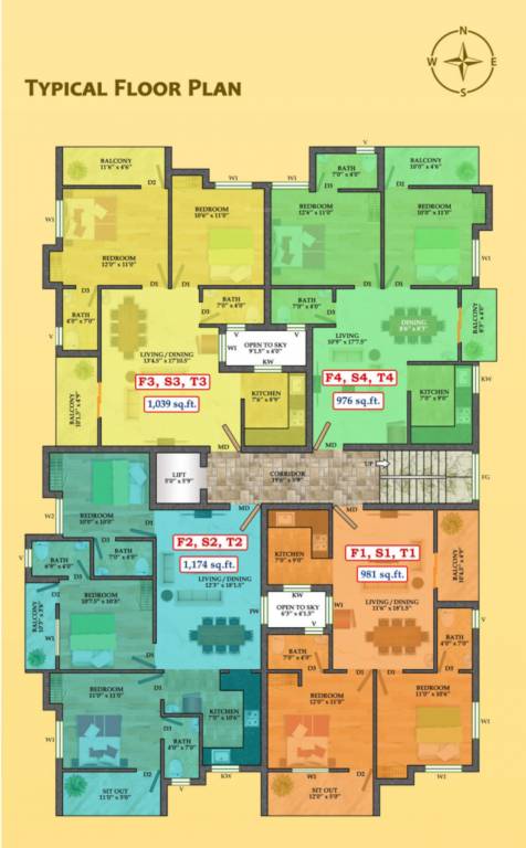  arum Arum Cluster Plan from 1st to 3rd Floor