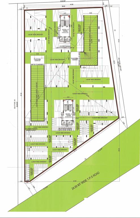  sankalp parkview Block A And B Cluster Plan For Basement One