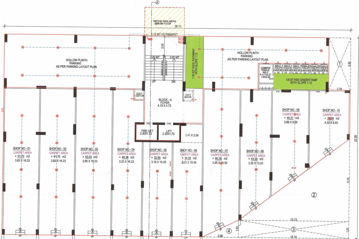  sankalp parkview Block A Cluster Plan For Ground Floor